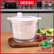 GEESO Rotary Salad Spinner Dehydrated Machine Manual Salad Dehydrator Vegetable Colander Water Drain