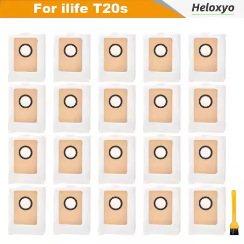 T20s Dust Bags Compatible with ILIFE T20s Self Emptying Robot Vacuum, PX-F063, Disposable Dust Bags,