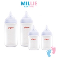 MILLIE 160ml / 240ml (5oz / 8oz) Original Pigeon Wide Neck Softouch BPA Free PP Twin Pack Nursing Ba