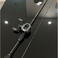 One set of BC Darkfin Reel (clicker) & BC Zorro black UL/carbon solid Reel size 180cm/2-8Lbs fishing