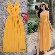 Calysta Midi Dress Summer korean Vintage