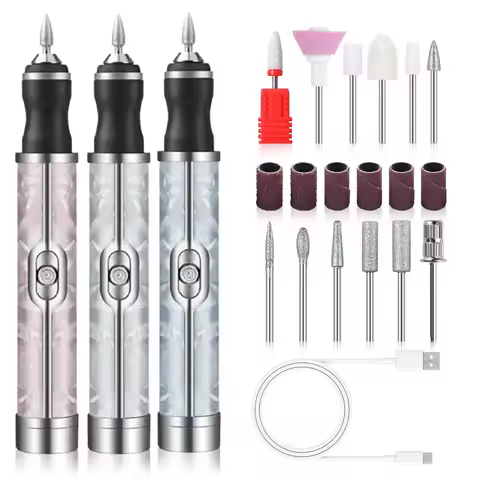 Electric Nail Drill Set Nail File Portable Rechargeable Scrub Machine Nail Sharpening Home Professio
