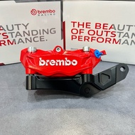 XMAX/R25/NMAX/Y15/Y16/LC135/RXZ/NVX 100% Original Brembo M3 RH Red Siap Bracket Front Caliper Set PN