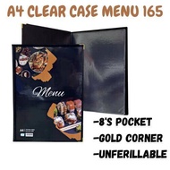 EMI-FILE K2 A4 Pvc / Clear Hardcover Menu Holder Book / 8Pocket / Restaurant Cafe Catalog (165)