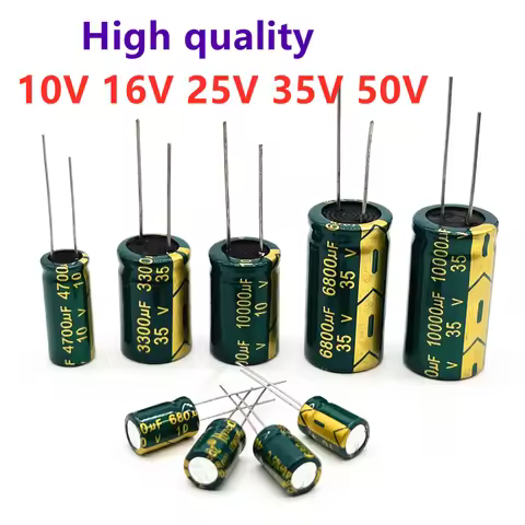 10V 16V 25V 35V 50V 400V High Frequency Low ESR Aluminum Capacitor 100UF 220UF 330UF 470UF 680UF 100