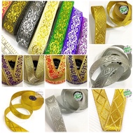 #RB014108 (meter) Reben Songket 0.75” Songket Paisley Ribbon 19mm @ 41 pilihan