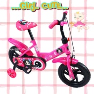 จักรยานเด็ก 12 นิ้วเจ้าหญิงสีชมพูGirl Cute ยางตันไม่ต้องเติมลม (ราคาถูก มีเก็บเงินปลายทาง)