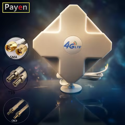 PAYEN Antenna 4G LTE Antenna High Gain 35dBi Dual Cable SMA TS9 CRC9 Connector Antenna for 3G 4G Rou