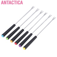 Antactica 6Pcs Fondue Forks Stainless Steel Corrosion Resistant Long For Fruits ZOK