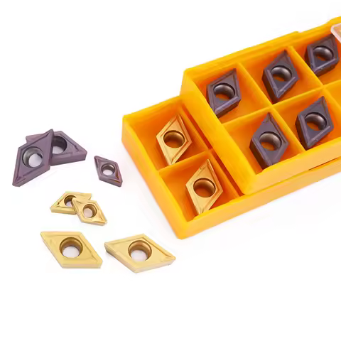 10PCS DCMT070204 DCMT070208 DCMT11T304 DCMT11T308 US735 VP15TF UE6020 Turning Tools Carbide inserts 