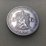 Koin Kuno Willem 3G Atau 3 Gulden Tahun 1818 Asli