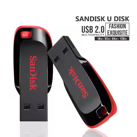 SanDisk CRUZER BLADE USB FLASH DRIVE CZ50 USB 2.0 128GB 64GB 32GB 16GB mini Pen Drive PenDrive Suppo