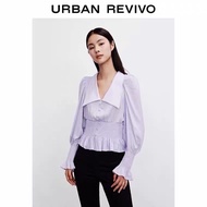 Urban Revivo purple silk shirt