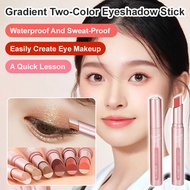 🌹Best Price🌹【Lazy Eyeshadow Stick】Gradient Two-Color Lazy Eyeshadow Stick 🏆NO.1❗❗渐变双色懒人眼影棒🍒Pearl Gli