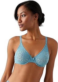 Women's Halo Lace Underwire Bra, Adriatic Blue, 34DDD