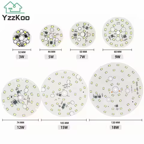 LED Chip For Downlight 3W 5W 7W 9W 12W 15W 18W SMD 2835 Round Light Beads AC 220V-240V Led Downlight