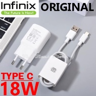 Infinix Travel Charger 18 Watt Type C Fast Charging Original For Infinix Hot 50 Hot 50 4G Hot 50i Ho