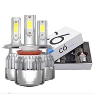 ไฟหน้าLED 1คู่ รุ่นC6 ขั้วH1 H3 H4 H7 H8/H9/H11 (9005/HB3) (9006/HB4) 36w 9V-36V 3600LM C6 6000K /แส