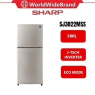 [SAVE 4.0]  SHARP SJ3822MSS 380L INVERTER 2 DOORS FRIDGE/REFRIGERATOR
