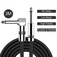 Guitar Cable 10ft(3M)/20ft(6M) Electric Instrument Cable Braided Cable Bass Audio Cord for Electric 