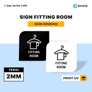 Acrylic Sign Signage for Changing Room Waterproof UV Print Room Signage