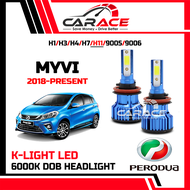 KLIGHT DOB LED Headlight 6000K 50W | H4 H7 H11 | PERODUA LED Car Headlight MYVI ALZA ARUZ AXIA BEZZA