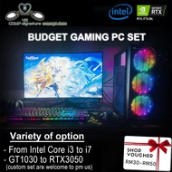 FULL SET BUDGET GAMING PC / CUSTOM PC / INTEL / RYZEN / NVIDIA RTX GTX / PUBG GTAV DESKTOP 3050 / 30