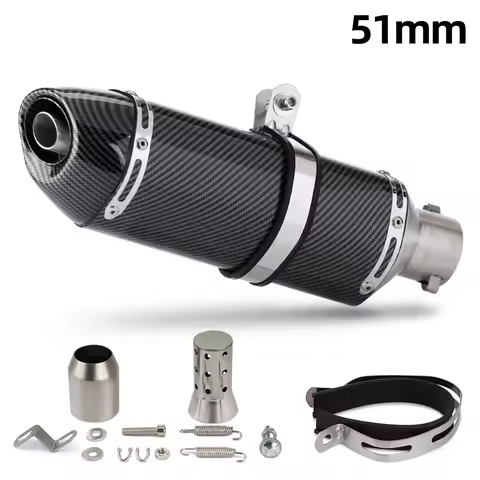Universal 51MM Motorcycle Exhaust Small R77 Escape Muffler with DB Killer For AEROX155 MT03 CB400X N