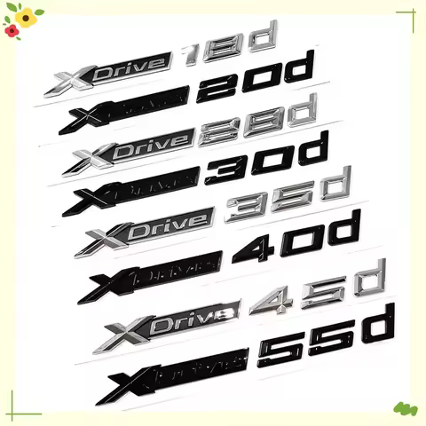 3D New Xdrive 20d 30d 35d 40d 50d 20i 25i 30i Car Fender Emblem Trunk Badge Sticker For BMW X1 X3 X4