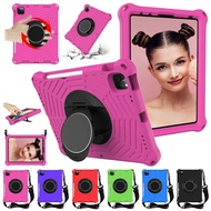 Case For Huawei Mediapad T5 10.0 / M5 Lite 10 Kids Safe Rotate Stand Shockproof Strap EVA Hard Silicone Cover