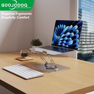GOOJODOQ ขาตั้งแล็ปท็อป แท็บเล็ต โลหะ ปรับได้ 360° อุปกรณ์หมุนได้ สําหรับ MacBook iPad แล็ปท็อป lapt