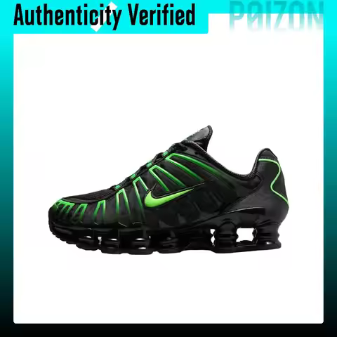 Nike Shox TL Breathable Low top Casual Shoes Unisex Black Green AV3595-012