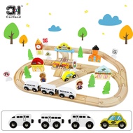 [Wooden Train Track Accessories] Cross Traffic Track Set | Train Track