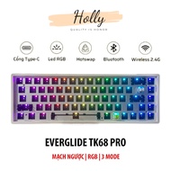 TK68 Pro keyboard kit - Epomaker Everglide - tk68 pro kit - 3 connection modes, rgb led, 5 pin hotsw