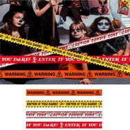 Halloween Warning Strap Decoration Warning Tape Signs Halloween Prop Party Danger Warning Lline Hall