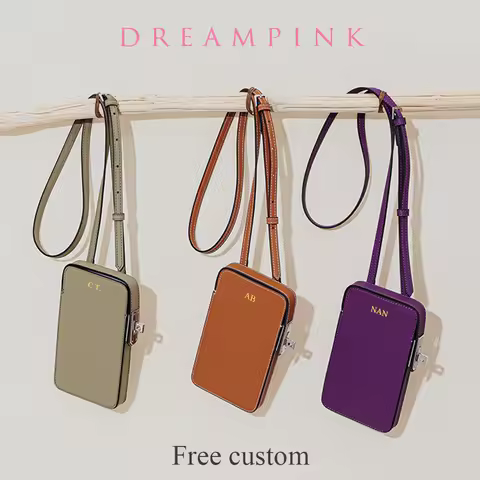 Luxury EP Leather Women Phone Bag Fashion Custom Name Mini Female Crossbody Bag Personalize Letters 