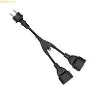 Doublebuy 16A European Standard 4 8MM Male to Female Power Splitter Cable 30CM With PVC Insulation C