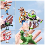 OUDIMEIDC Buzz Lightyear Key Chain, PVC Doll Model Toys Woody Action Figures, Birthday Gift Animatio