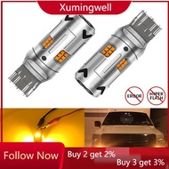 Xuming 2xWith fan heat No Resistor T20 7440 W21W WY21W 1156 P21W BAU15S PY21W Amber Yellow LED Bulbs