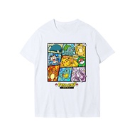 👕S-5XL เสื้อยืดคอกลมโปเกม่อนคอกลมแขนสั้นผ้าฝ้ายแท้ เด็กชาย และเด็กหญิง วัยรุ่น นักเรียน เสื้อพิมพ์ลา