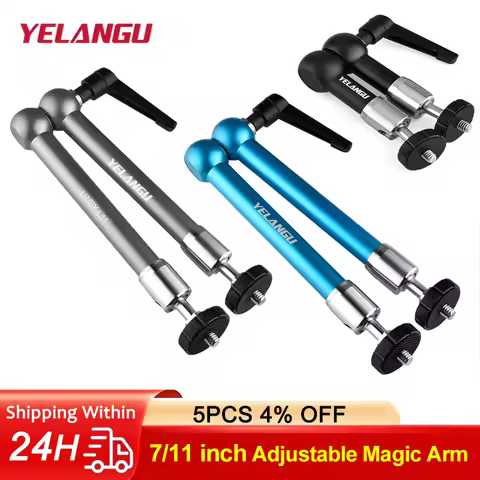 YELANGU A75 7/11 inches Adjustable Magic Arm Articulating Weight Capacity 10KG 1/4 Screw Camera DV M