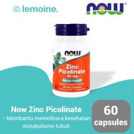 Now Zinc Picolinate Vitamin Supplement Zinc Antivirus Flu and Acne Supplement 50 mg 60 Capsules