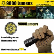 Original NITECORE TM9K TAC Flashlight 9800 Lumens CREE XP-L2 HD LEDs USB-C Rechargeable Tactical Bui