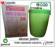 TERMOS NASI / ES BATU ORI MASPION TERJUMBO 38 LITER TERLENGKAP ADA SARANG + CENTONG NASI RICE BUCEKE