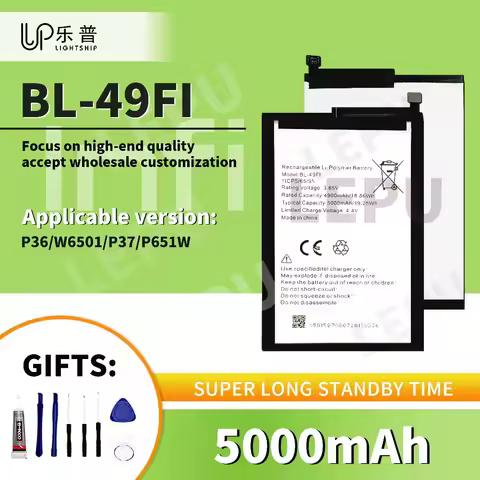Brand Phone Battery for INFINIX P36 W6501 Phone 5000mAh New Battery BL-49FI for INFINIX P37 P651W Or