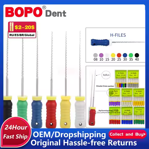 Dental Endo Stainless Steel 6Pcs/Box Dental H File, Endodontics Files, 21mm/25/31mm Hand Use K Reame