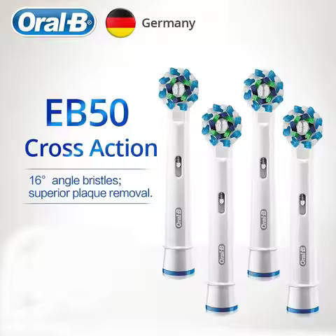 Oral B Electric Toothbrush Heads EB50 Cross Action Replacement Brush Head German Imported Genuine Or