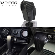For Honda HRV Vezel HR-V XR-V XRV 2014-2020 AT Black Genuine Leather Handmade carbon fiber leather G