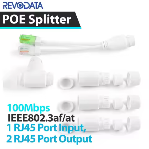 Waterproof PoE Combiner Splitter, 2 PoE Input & 2 PoE Output by 1 Cable, Powered from PoE Switch, Po