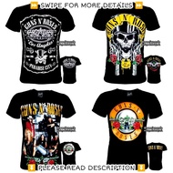 2024 fashion Guns N Roses Slash Axl Baju Band Tshirt Rock Grunge Punk Nu Metal Thrash Vintage Bootleg Premium Europe [UNK] Roxx Maxx Rock